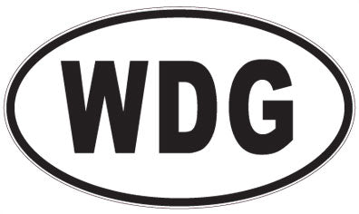 WDG - 3 Letter Initials Oval Magnet