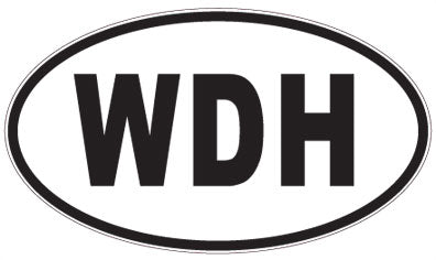 WDH - 3 Letter Initials Oval Magnet