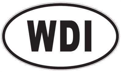 WDI - 3 Letter Initials Oval Magnet