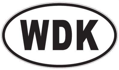 WDK - 3 Letter Initials Oval Magnet