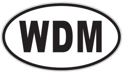 WDM - 3 Letter Initials Oval Magnet
