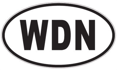 WDN - 3 Letter Initials Oval Magnet