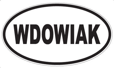 WDOWIAK - Oval Sticker