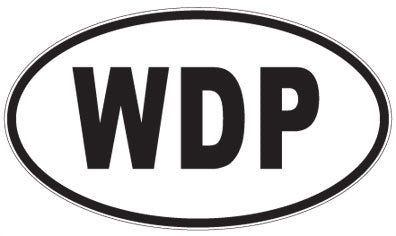 WDP - 3 Letter Initials Oval Magnet