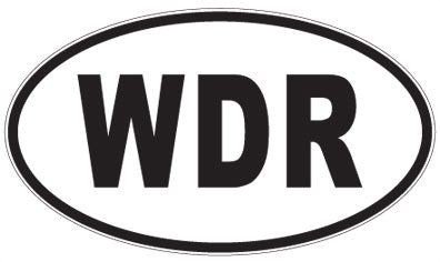 WDR - 3 Letter Initials Oval Magnet