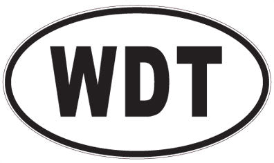 WDT - 3 Letter Initials Oval Magnet