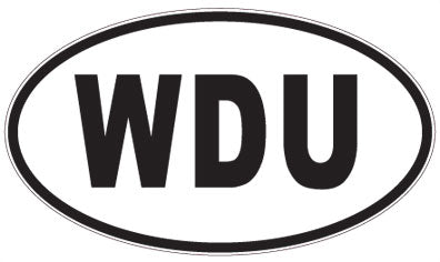 WDU - 3 Letter Initials Oval Magnet