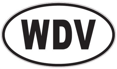 WDV - 3 Letter Initials Oval Magnet
