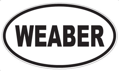 WEABER - Oval Sticker