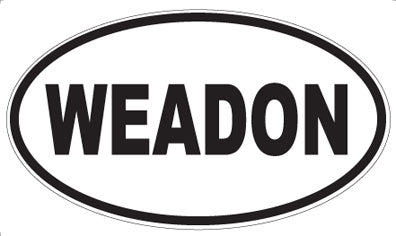 WEADON - Oval Sticker