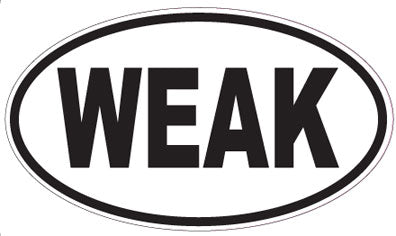 WEAK - Oval Sticker