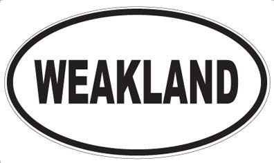 WEAKLAND - Oval Sticker