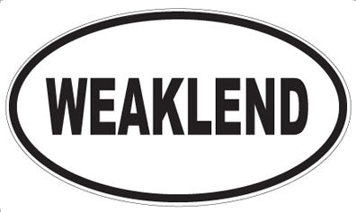 WEAKLEND - Oval Sticker