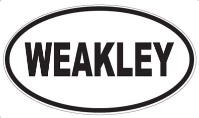 WEAKLEY - Oval Sticker