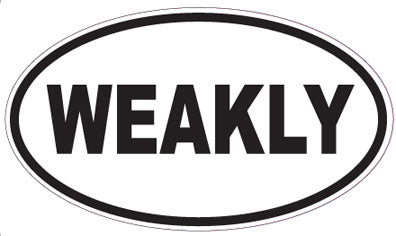 WEAKLY - Oval Sticker
