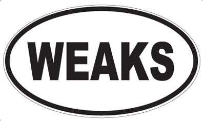 WEAKS - Oval Sticker