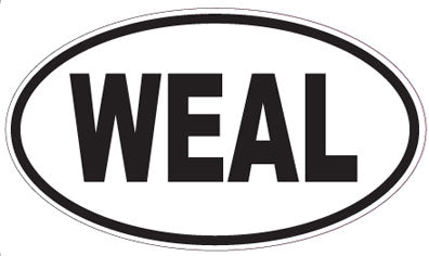 WEAL - Oval Sticker
