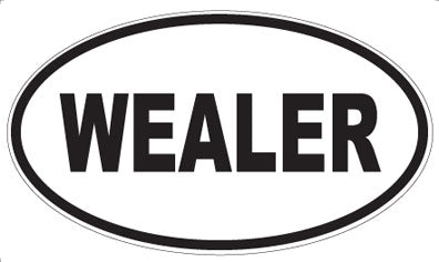 WEALER - Oval Sticker