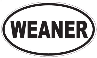 WEANER - Oval Sticker