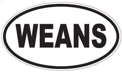 WEANS - Oval Magnet