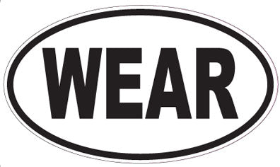 WEAR - Oval Sticker