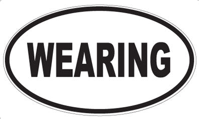 WEARING - Oval Sticker