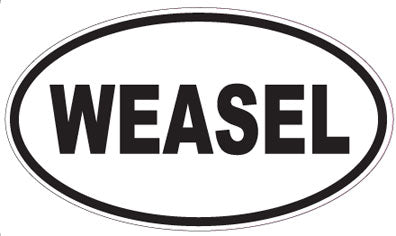 WEASEL - Oval Sticker