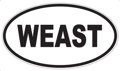WEAST - Oval Sticker