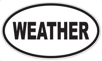 WEATHER - Oval Sticker