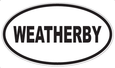 WEATHERBY - Oval Sticker