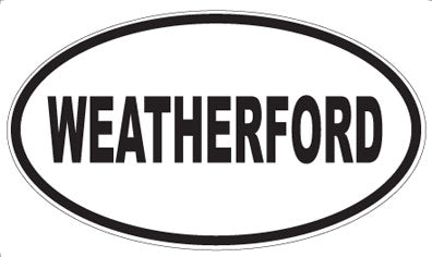 WEATHERFORD - Oval Sticker