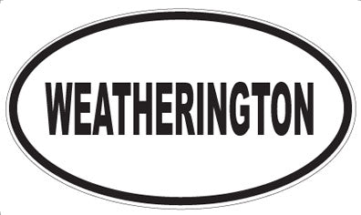 WEATHERINGTON - Oval Sticker