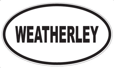 WEATHERLEY - Oval Sticker