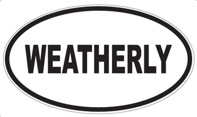 WEATHERLY - Oval Sticker