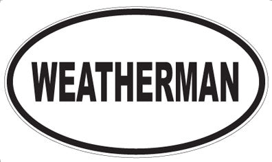 WEATHERMAN - Oval Sticker