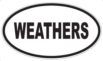 WEATHERS - Oval Sticker