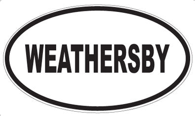 WEATHERSBY - Oval Sticker