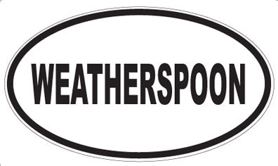 WEATHERSPOON - Oval Sticker