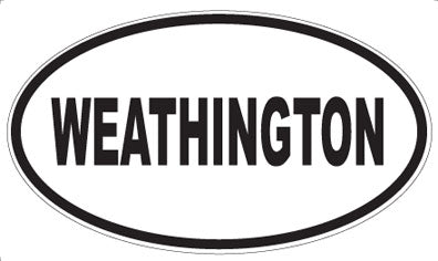 WEATHINGTON - Oval Sticker