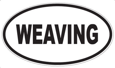 WEAVING - Oval Sticker