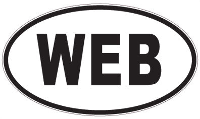 WEB - 3 Letter Initials Oval Sticker