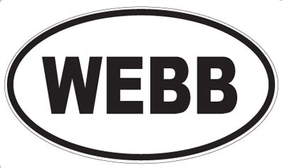 WEBB - Oval Sticker