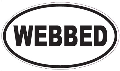 WEBBED - Oval Sticker