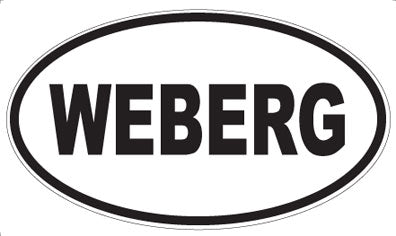 WEBERG - Oval Sticker