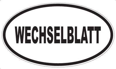WECHSELBLATT - Oval Sticker