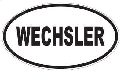 WECHSLER - Oval Sticker