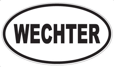 WECHTER - Oval Sticker