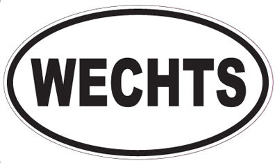 WECHTS - Oval Sticker