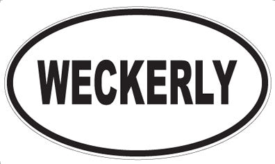 WECKERLY - Oval Sticker