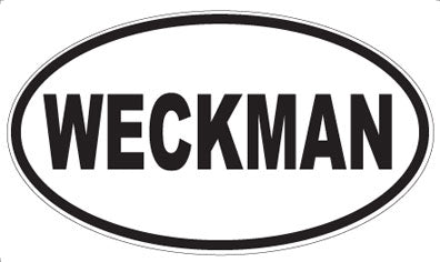 WECKMAN - Oval Sticker